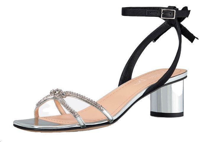 (Women) Dior Sunset Leather Sandal 'Silver' KDQ890MIT_S59K