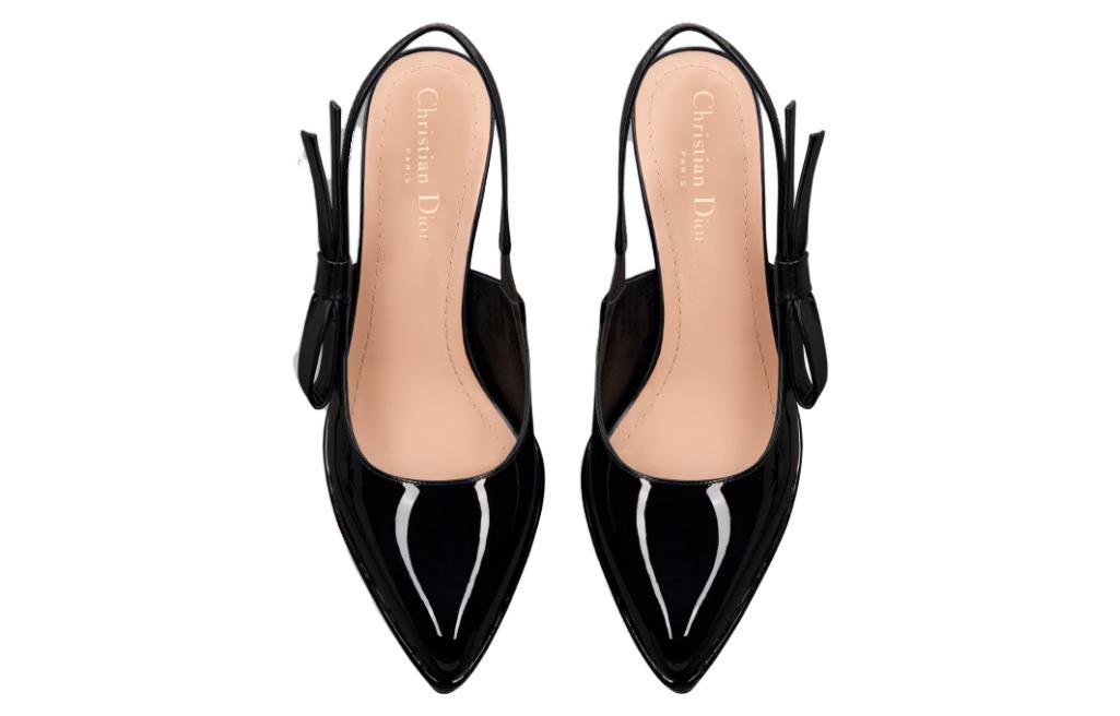 Shop (W) 迪奥甜美D '蝴蝶结优雅' 黑色8cm细高跟鞋 KDV119VCA_S900
