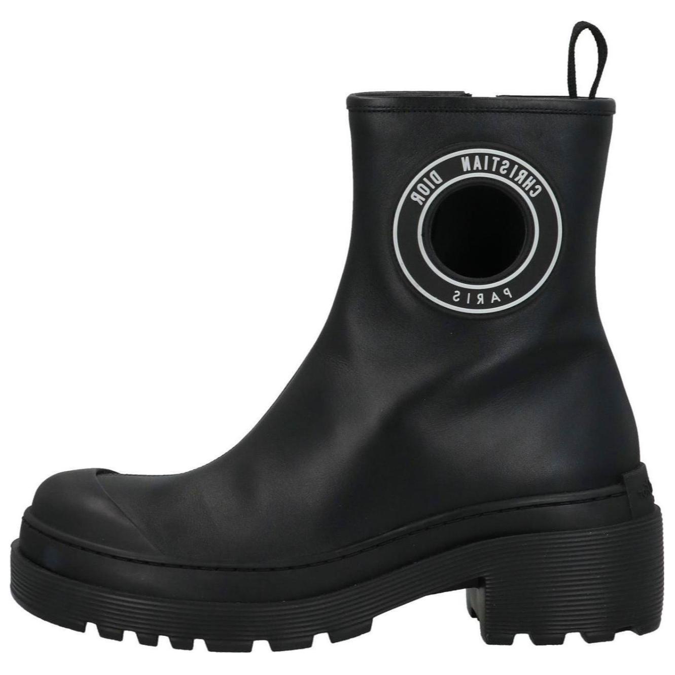 (Women) Dior Symbol Leather Ankle Boot 'Black' KDI770VSO_S900