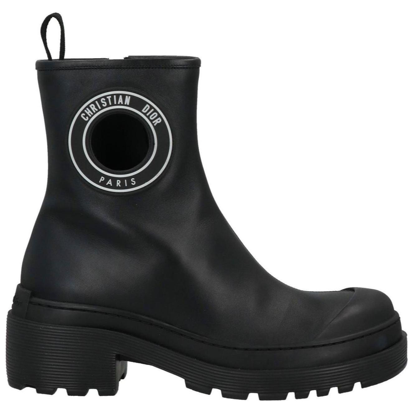 Order (W) Bottes en Cuir à Cheville Dior Symbol ''Noir'' KDI770VSO_S900
