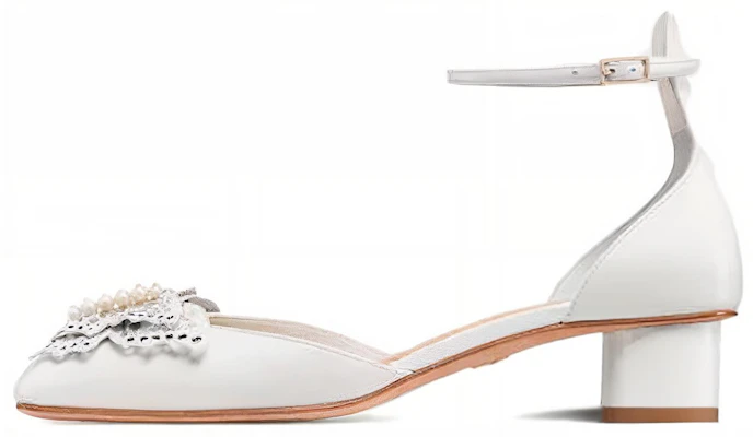 DIOR迪奧 Dior Tale 皮革 流行舒適 粗跟 高跟鞋 3.5cm 女款 白色 Buy DIOR迪奧 Dior Tale 皮革 流行舒適 粗跟 高跟鞋 3.5cm 女款 白色