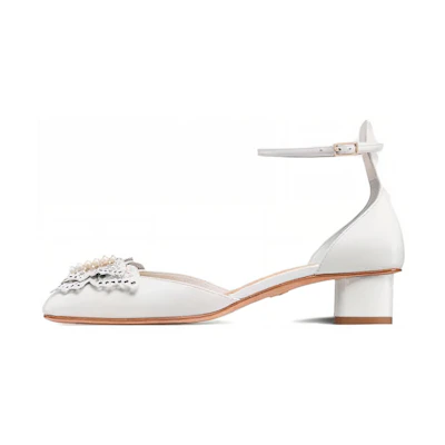 (W) Dior Tale Leather 'White CMFT Heel'