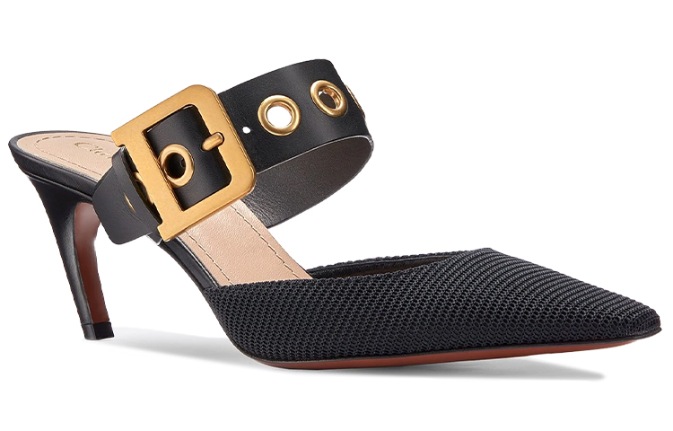 Lookbook (W) Dior Technische Stof en Kalfsleer Hoge Hakken Slippers ''Zwart'' KDP537TFC_S20X