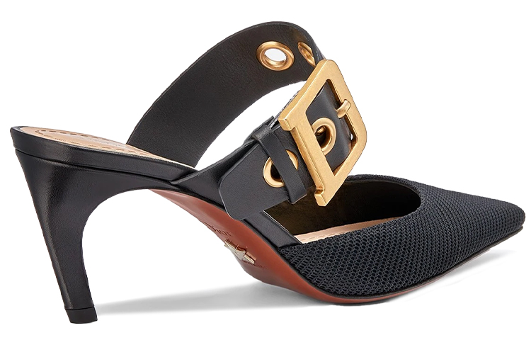 Shop (W) Dior Technische Stof en Kalfsleer Hoge Hakken Slippers ''Zwart'' KDP537TFC_S20X