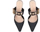 Purchase (W) Dior Kain Teknikal dan Kulit Anak Lembu Tumit Tinggi 'Hitam' KDP537TFC_S20X