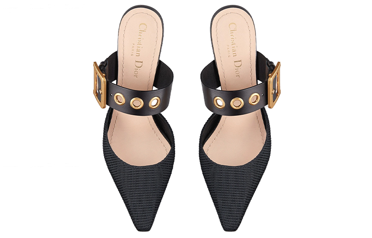 Purchase (W) Dior Technische Stof en Kalfsleer Hoge Hakken Slippers ''Zwart'' KDP537TFC_S20X