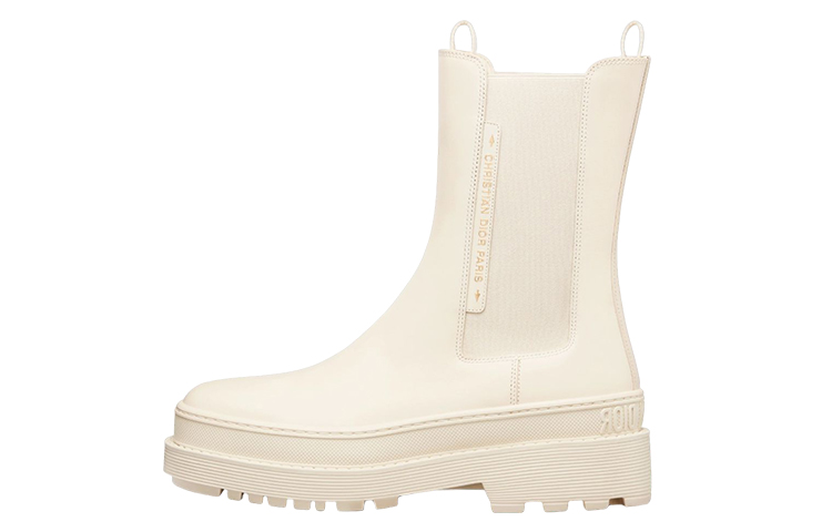 (Women) Dior Trial Leather Chelsea Boots 'White' KDI712VEA_S03W