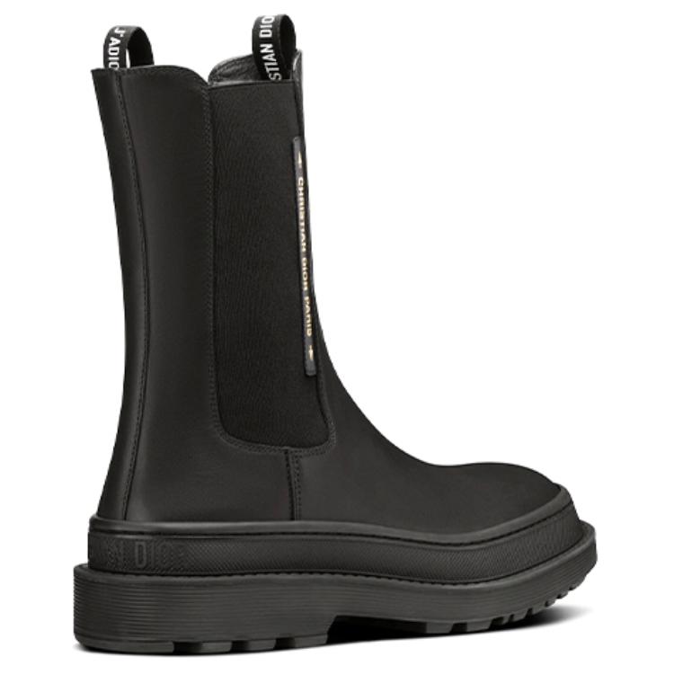 Purchase (W) Dior Trial Leder High-Top Chelsea Stiefel ''Schwarze Mode'' KCI712VEA_S900