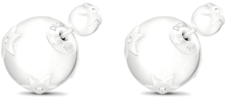 (Women) DIOR Tribales 925 Silver Logo Stud Earrings for Women - Silver. E2089WOMCY_D14S (Women) DIOR Tribales 925 Silver Logo Stud Earrings for Women - Silver. E2089WOMCY_D14S