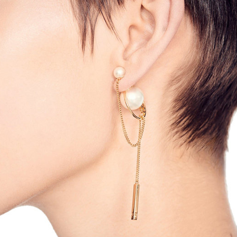 (Women) Dior Tribales Brass Resin Pearl Earrings Gold E0956TRIRS301 圖 5