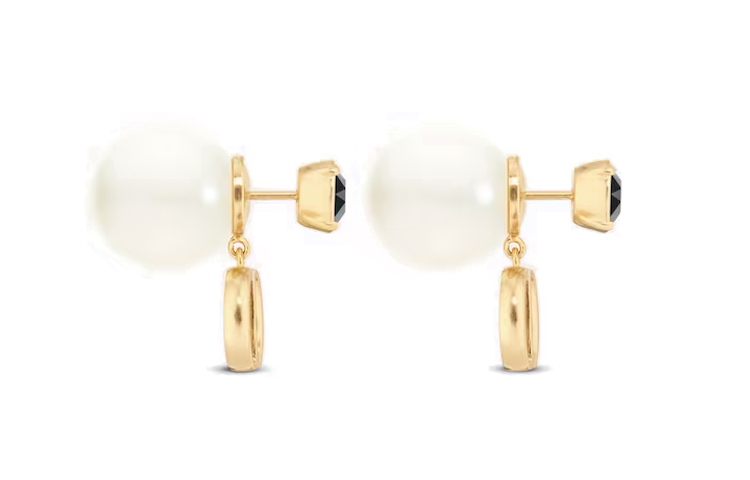 (Women) DIOR Tribales Pearl Earrings Gold with Crystal Detailing for Women. E2026WOMCY_D12G 圖 3