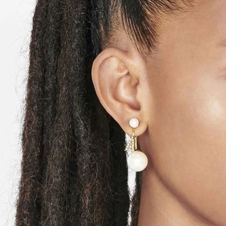 (Women) Dior Tribales Pearl Earrings White Metal Jewelry E1144TRICY-D908 圖 6