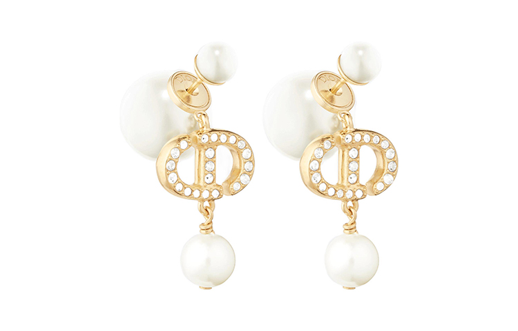 (Women) DIOR Tribales Pearl Star Rhinestone Resin Earrings for Women. E1811TRICY-D301 圖 2