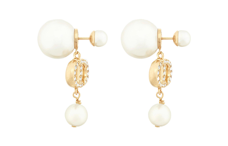 (Women) DIOR Tribales Pearl Star Rhinestone Resin Earrings for Women. E1811TRICY-D301 圖 4