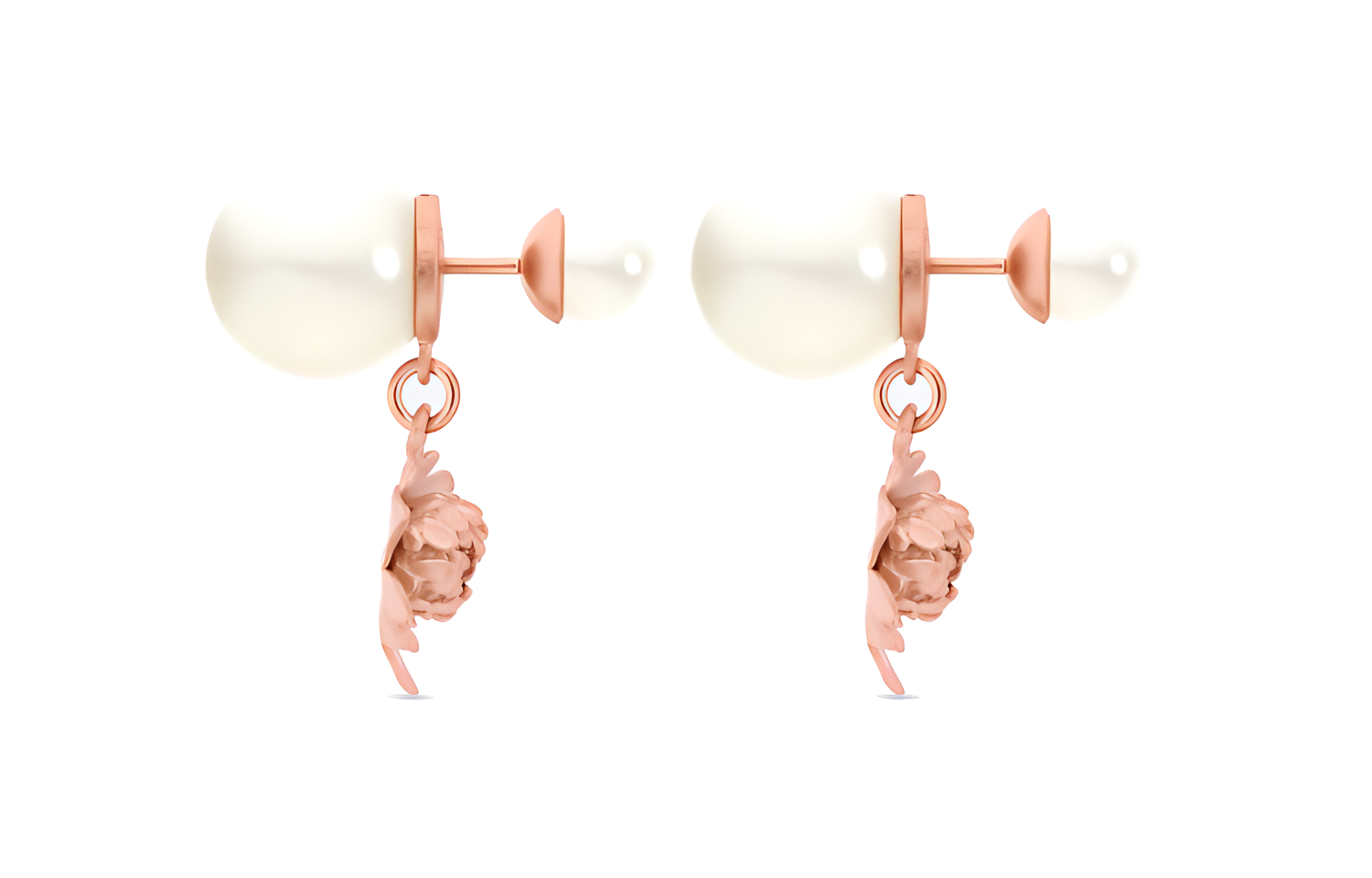 (Women) DIOR Tribales Peony Flower Earrings  Pink E2828WOMRS-D10W