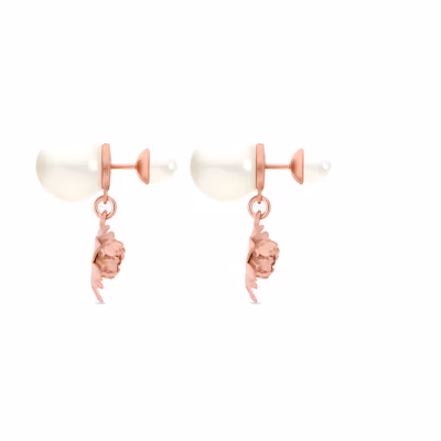 (Women) DIOR Tribales Peony Flower Earrings Pink E2828WOMRS-D10W