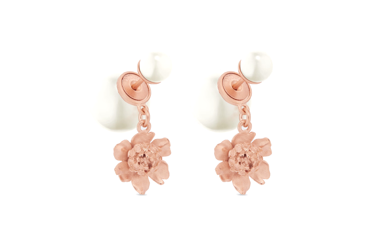 (Women) DIOR Tribales Peony Flower Earrings  Pink E2828WOMRS-D10W 圖 3
