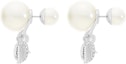Shop (Women) DIOR Tribales Resin Faux Crystal Gold Earrings Women - White. E1411TRICY-D009