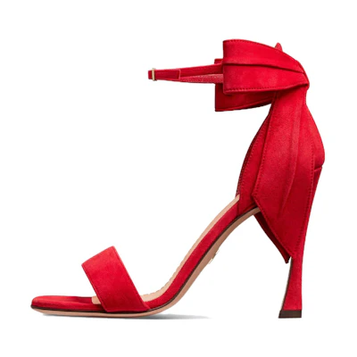 (W) Dior Velour CMFTable Slide Sandal 'Red'