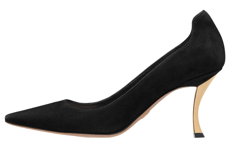 (W) Dior Velvet Calfskin High Heel 'Black'