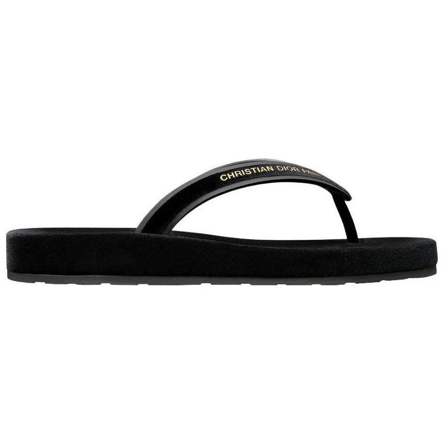 (W) Dior Velvet Logo Flat Slide 'Black' 圖 2