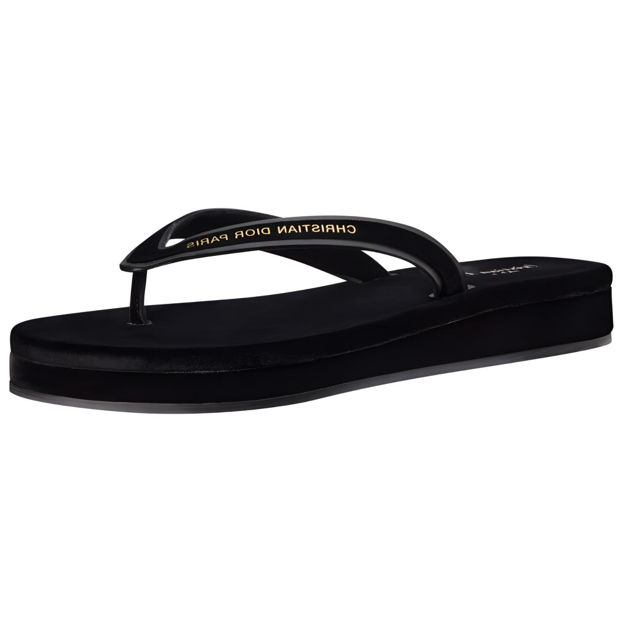 (W) Dior Velvet Logo Flat Slide 'Black' 圖 3