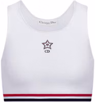 (Women) Dior Vibe SS25 Tri-Color Knit Tank Top White 514E18A5001-X0878 (Women) Dior Vibe SS25 Tri-Color Knit Tank Top White 514E18A5001-X0878