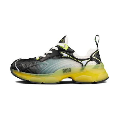 (W) Dior Vibe White Black Flourescent Yellow