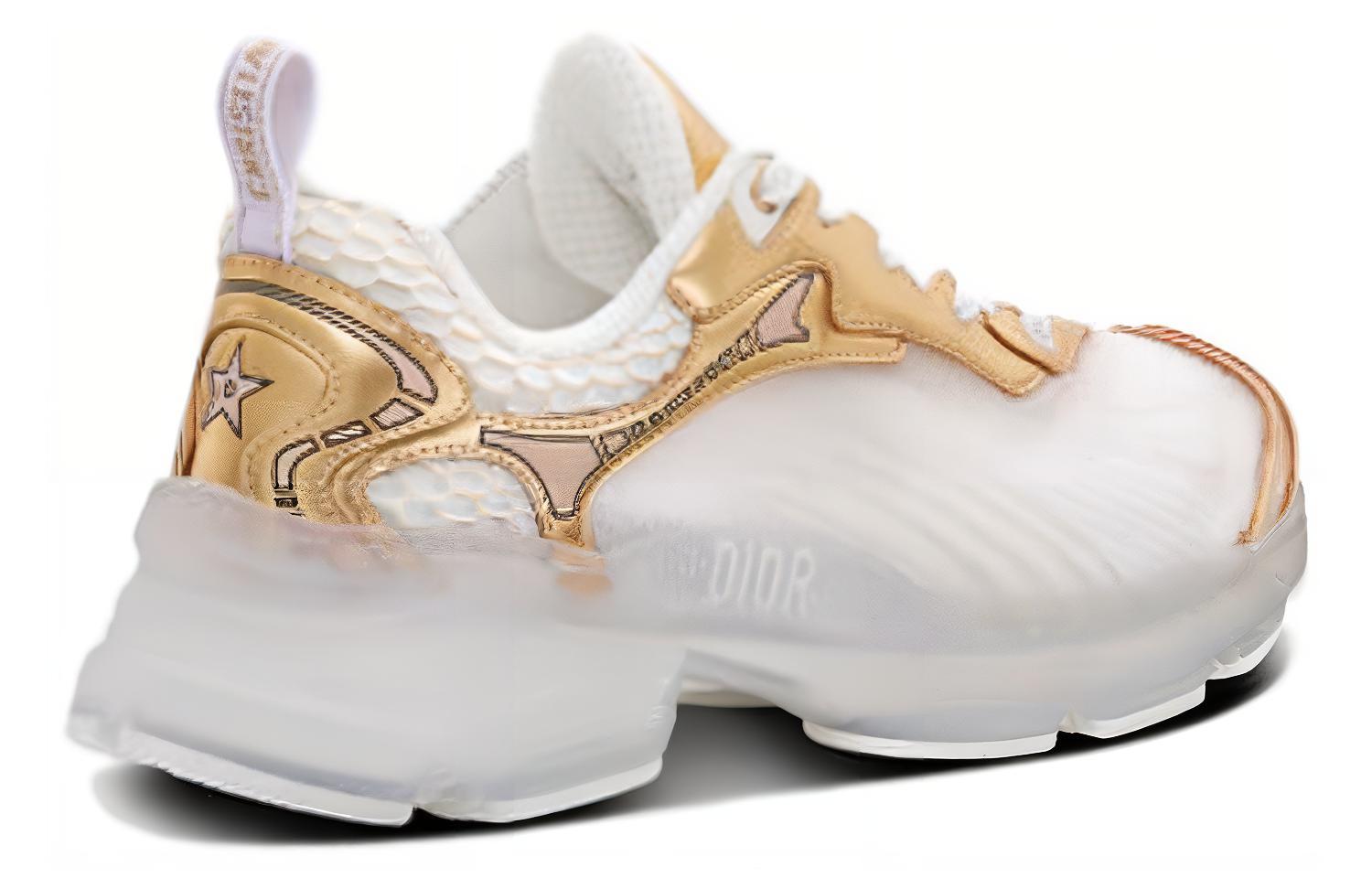 Shop DIOR 迪奧 VIBE 耐磨防滑 低幫運動鞋 女款 白金色