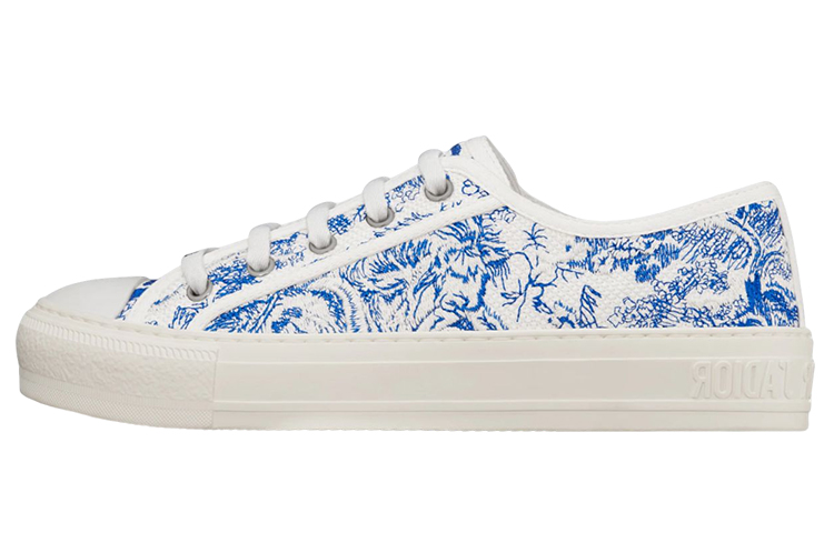 Buy (W) Dior Walk Kanvas Bordir Low-Top 'Bright Blue' KCK211TJU_S60W