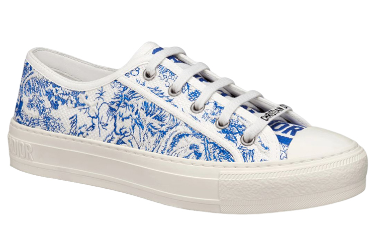 Lookbook (W) Dior Walk Kanvas Bordir Low-Top 'Bright Blue' KCK211TJU_S60W