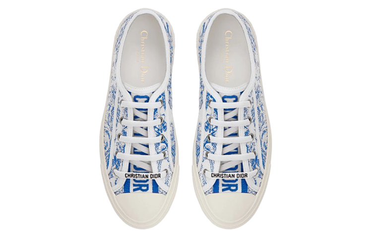 Purchase (W) Dior Walk Kanvas Bordir Low-Top 'Bright Blue' KCK211TJU_S60W