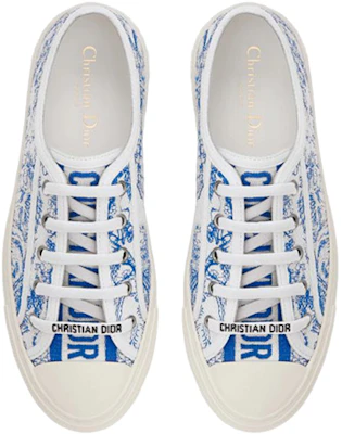 (W) 迪奥 Walk 刺绣帆布低帮鞋 '亮蓝色' KCK211TJU_S60W Purchase (W) 迪奥 Walk 刺绣帆布低帮鞋 '亮蓝色' KCK211TJU_S60W