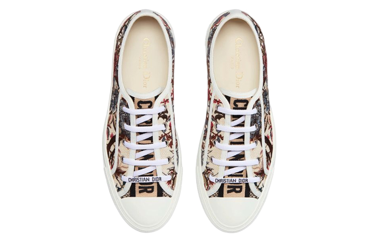 (W) Dior Walk'n'Dior 'Cotton Embroidery Low-Top' Fashion Sneakers 'White' 圖 5