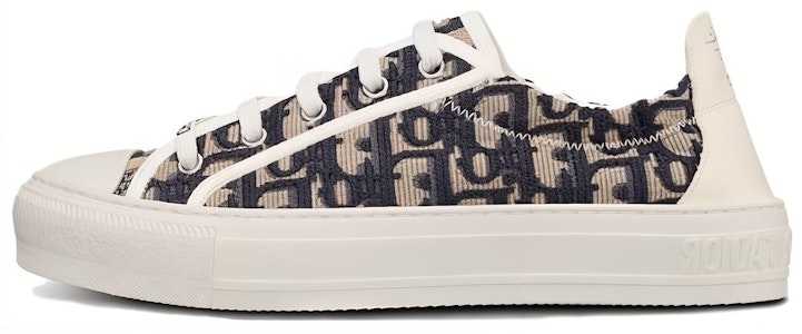 DIOR迪奧 Walk‘n‘Dior 棉質刺繡低幫 時尚板鞋 女款 深藍色 Buy DIOR迪奧 Walk‘n‘Dior 棉質刺繡低幫 時尚板鞋 女款 深藍色