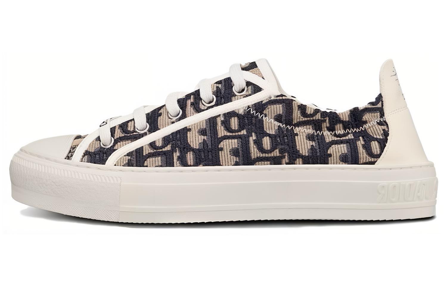 (Women) Dior Walk'n'Dior 'Deep Blue Embroidered Canvas Low-Top' KCK351POB_S56B