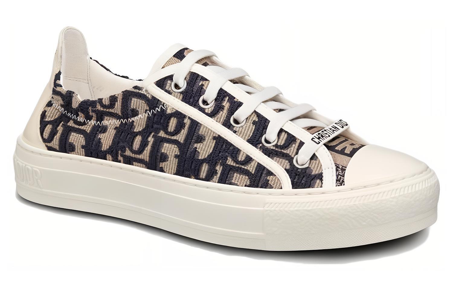 Shop (W) Dior Walk'n'Dior 'Kanvas Sulaman Biru Gelap Low-Top' KCK351POB_S56B