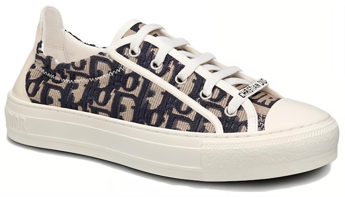 (Women) Dior Walk'n'Dior 'Deep Blue Embroidered Canvas Low-Top' KCK351POB_S56B Shop (Women) Dior Walk'n'Dior 'Deep Blue Embroidered Canvas Low-Top' KCK351POB_S56B