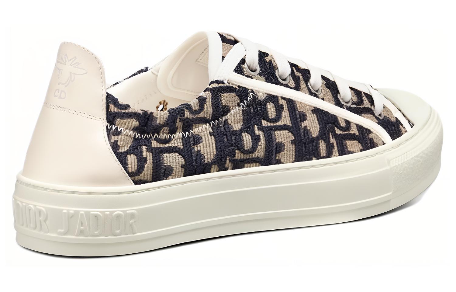 Purchase DIOR迪奧 Walk‘n‘Dior 棉質刺繡低幫 時尚板鞋 女款 深藍色
