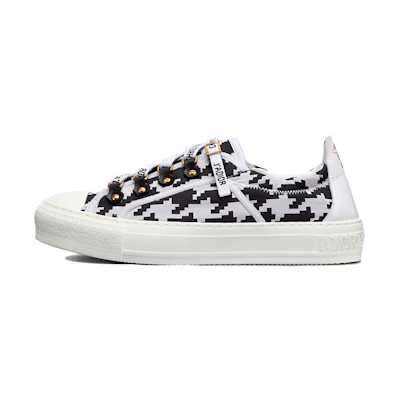 (W) Dior Walk'n'Dior 'Houndstooth Embroidery Black and White'