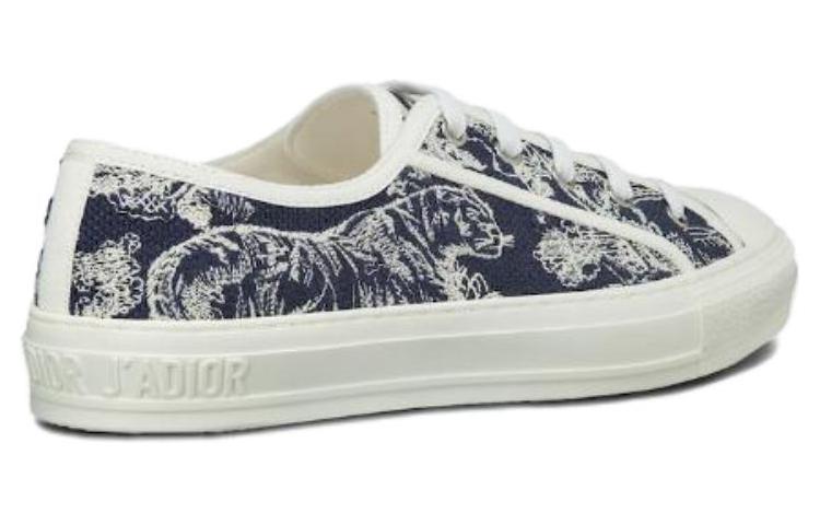Shop (W) Dior Walk'n'Dior 'Sulam Toile de Jouy' Sneaker Rendah 'Navy' KCK211TJE_S36W