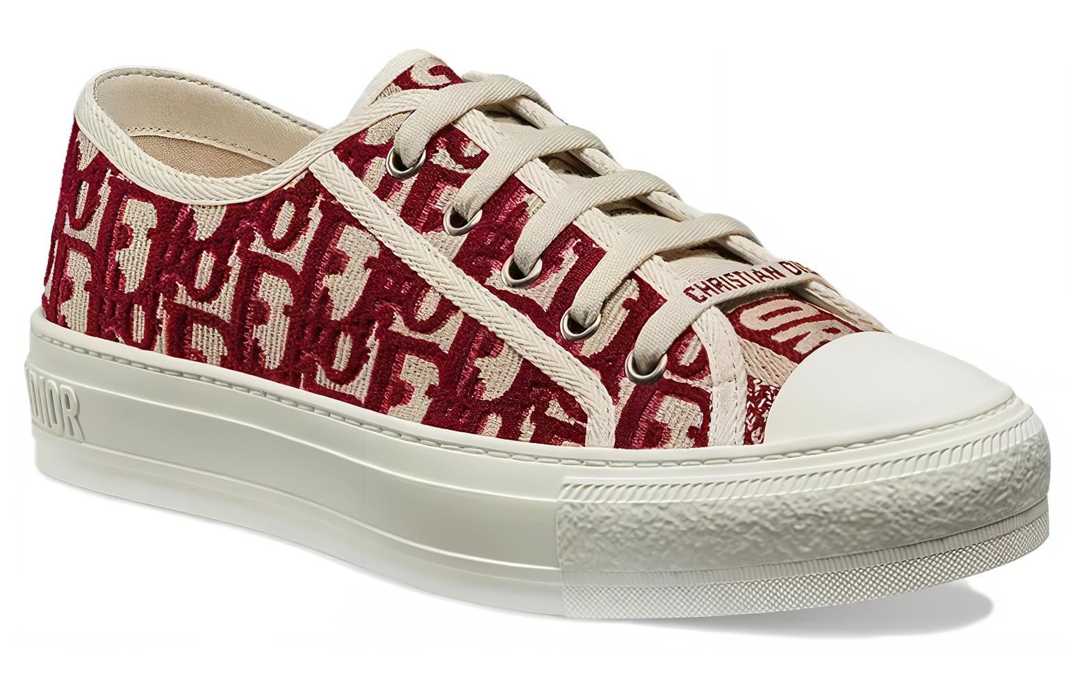 Order (W) Dior Walk'n'Dior Kanvas Bordir Low 'Deep Amaranth' KCK211OBE_S16V