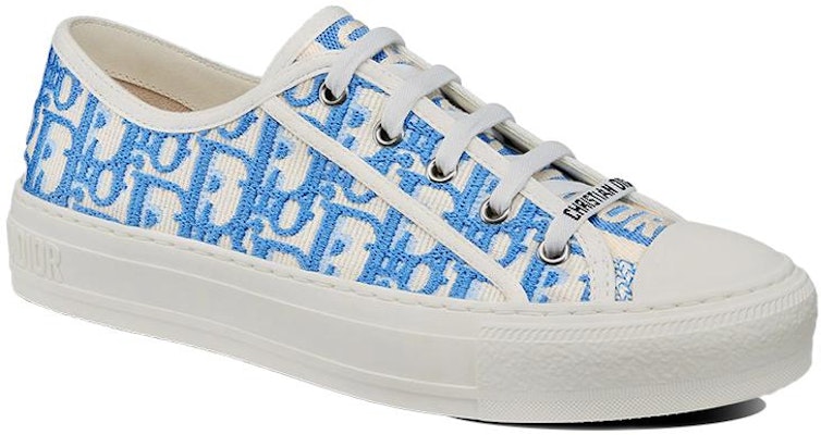 (Women) Dior Walk'N'Dior Embroidered Cotton Low 'Dior Oblique - Corn Flower' KCK211OBE-S11N Lookbook (Women) Dior Walk'N'Dior Embroidered Cotton Low 'Dior Oblique - Corn Flower' KCK211OBE-S11N