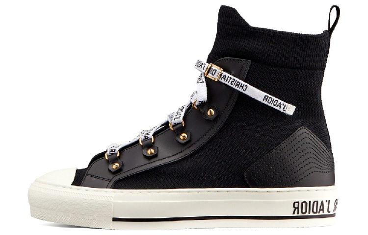 Buy (W) Dior Walk n DIOR Sneaker High-Top Mesh Kulit Anak Sapi 'Hitam' KCK232TLC_S900