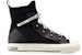 (W) Dior Walk n DIOR High-Top Sneaker Mesh Tekstil & Kulit Anak Lembu 'Hitam' KCK232TLC_S900