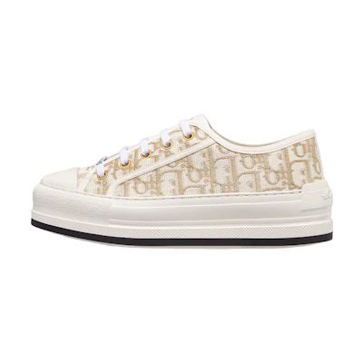 (W) Dior Walk'n'Dior High 'Oblique Embroidery White Gold'