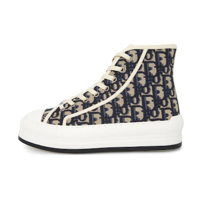 (W) Dior Walk'n'Dior High 'Oblique Embroidery Deep Blue'