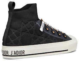 Shop Dior迪奧 Walk‘n‘Dior 藤格紋休閒高幫 時尚板鞋 女款 黑色