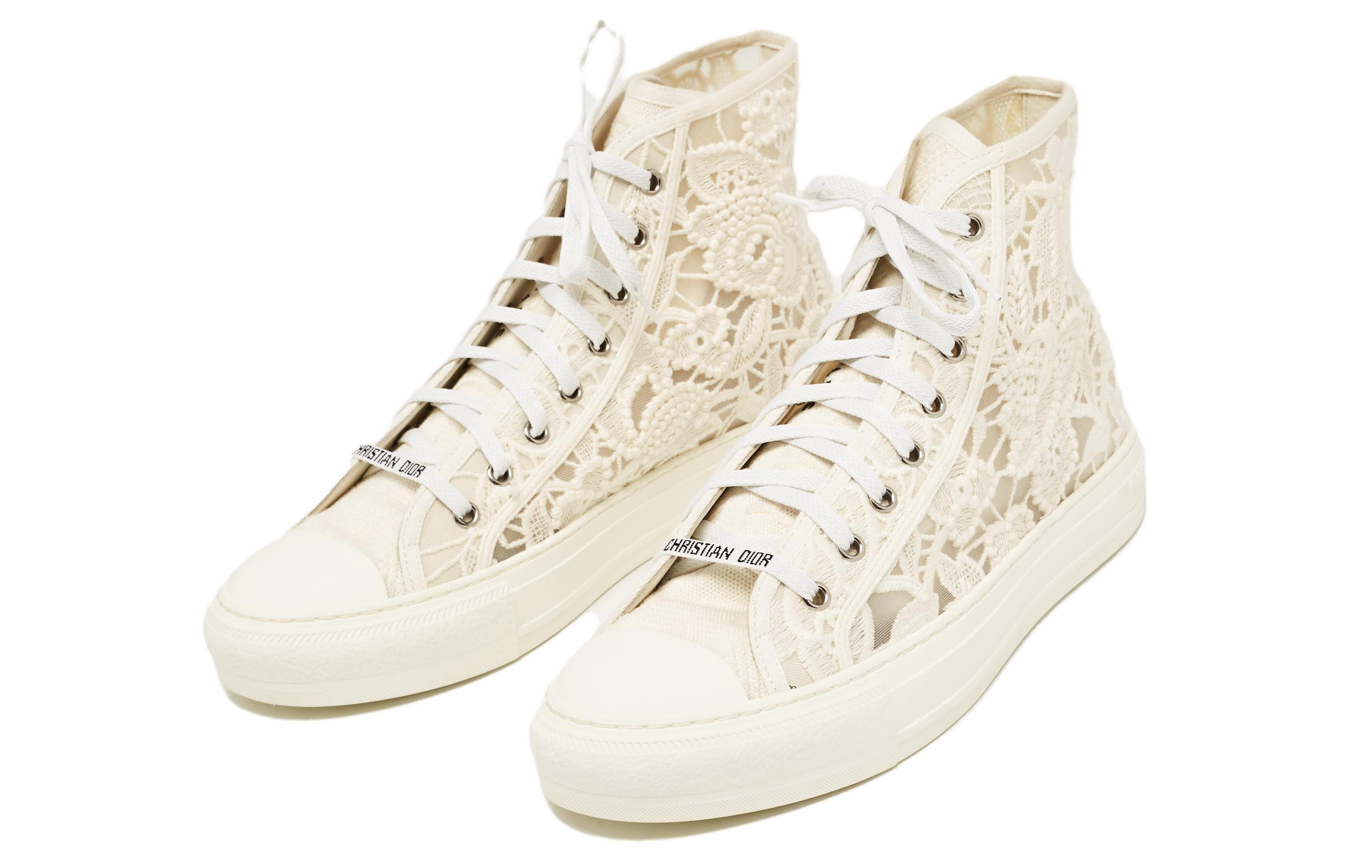 Order (W) 디올 워크앤디올 하이탑 스니커즈 (화이트) KCK354MCM_S03W