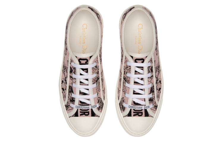 Shop (W) Dior Walk''n''Dior Lage Sneaker ''Nude Geborduurd Canvas'' KCK211GRB_S15X
